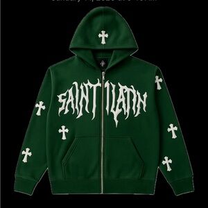 Green Graphic Hoodie